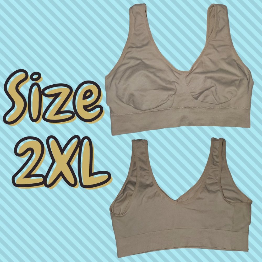 Women's Tan Sports Bra Size XXL